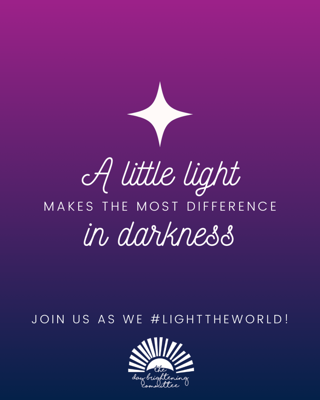#Lighttheworld