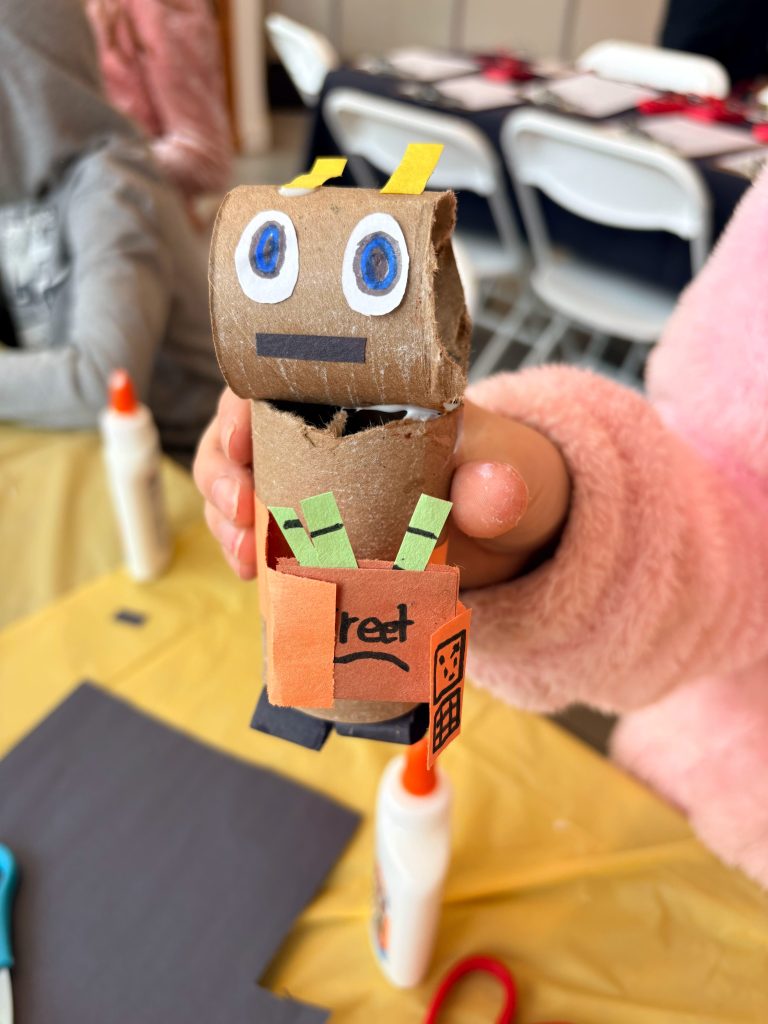 A feed-your-pet-panda robot